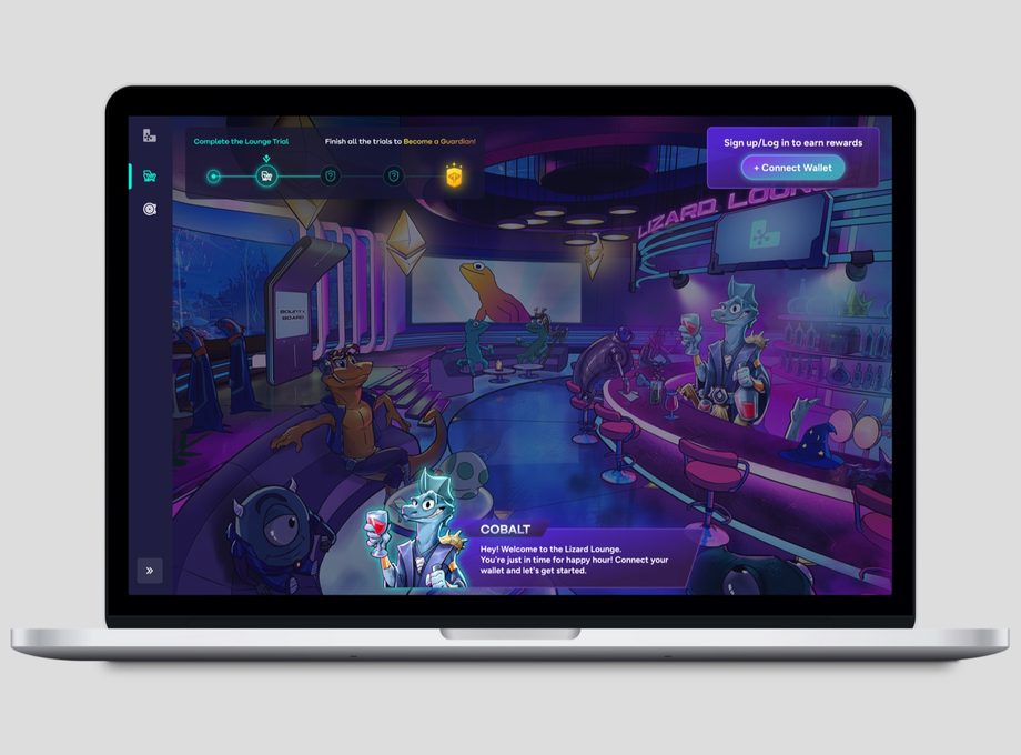 Lizard Labs — Lizard Lounge app on a laptop